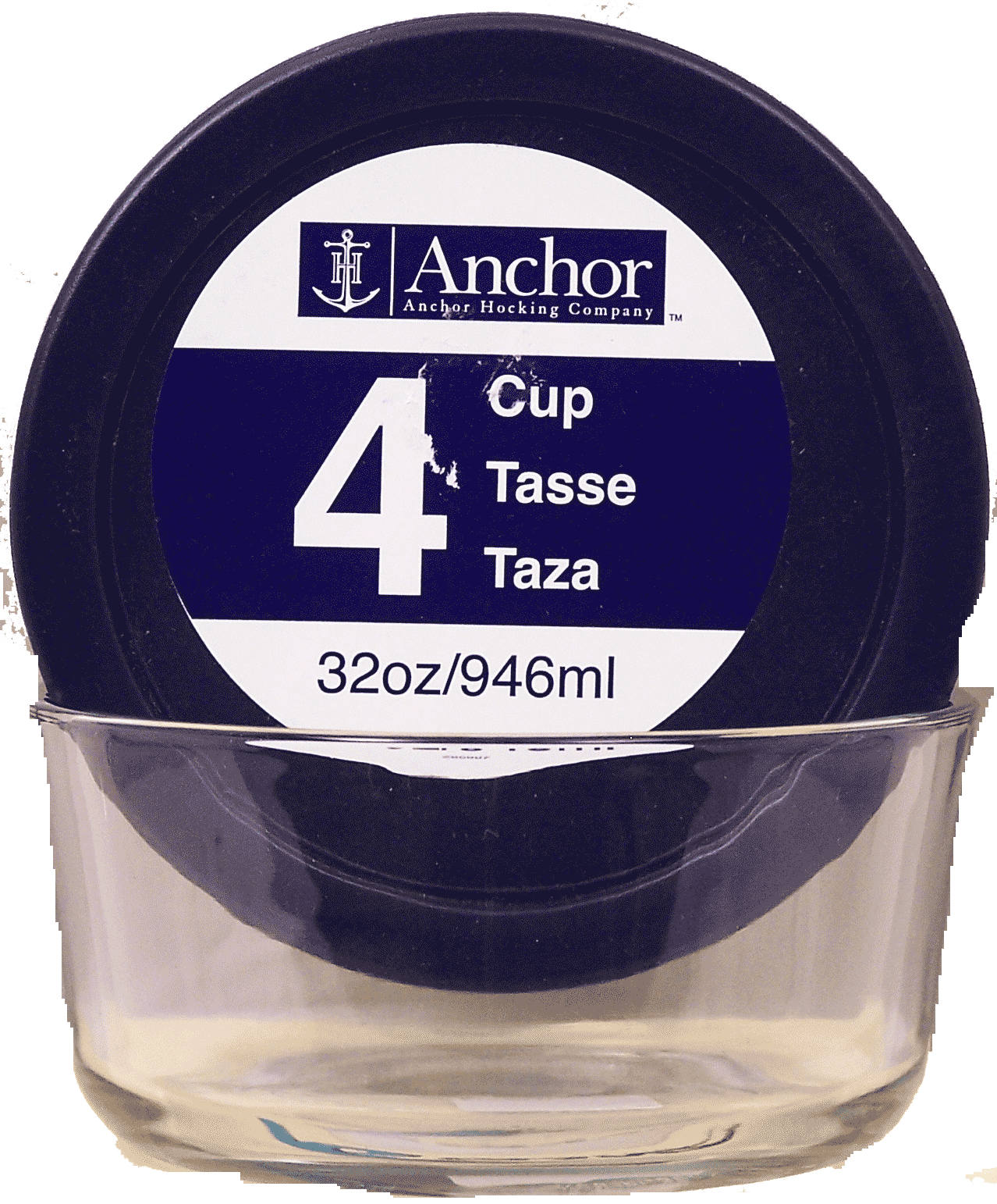 Anchor&nbsp;&nbsp;4 cup glass dish with lid, 32 oz Full-Size Picture